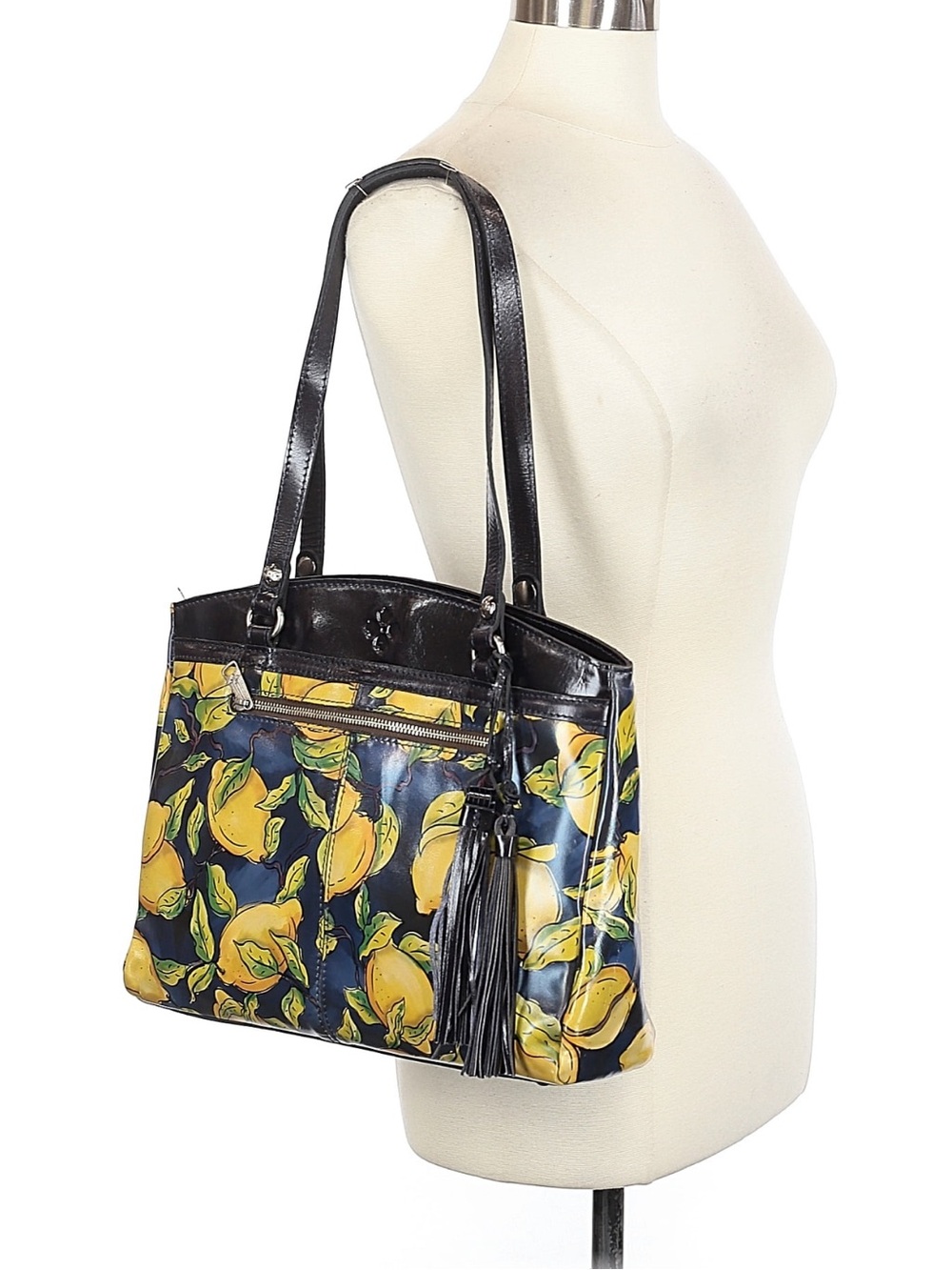 Patricia Nash Women’s Black Lemon-Print Tote Bag